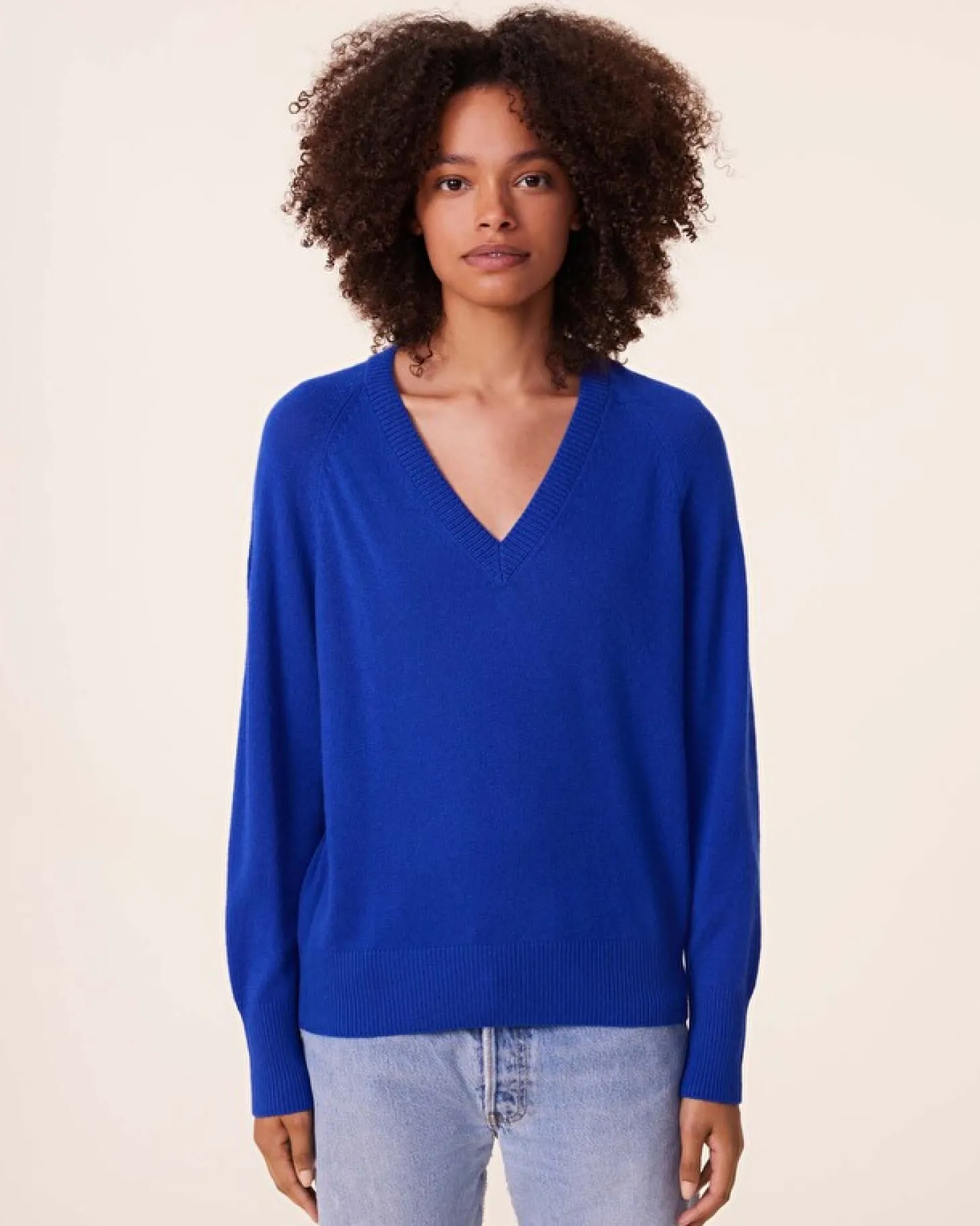 Pull Cachemire Col V, 2 Fils