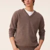 Pull Cachemire Col V Basic , 2 Fils