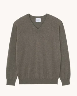 Pull Cachemire Col V Basic , 2 Fils