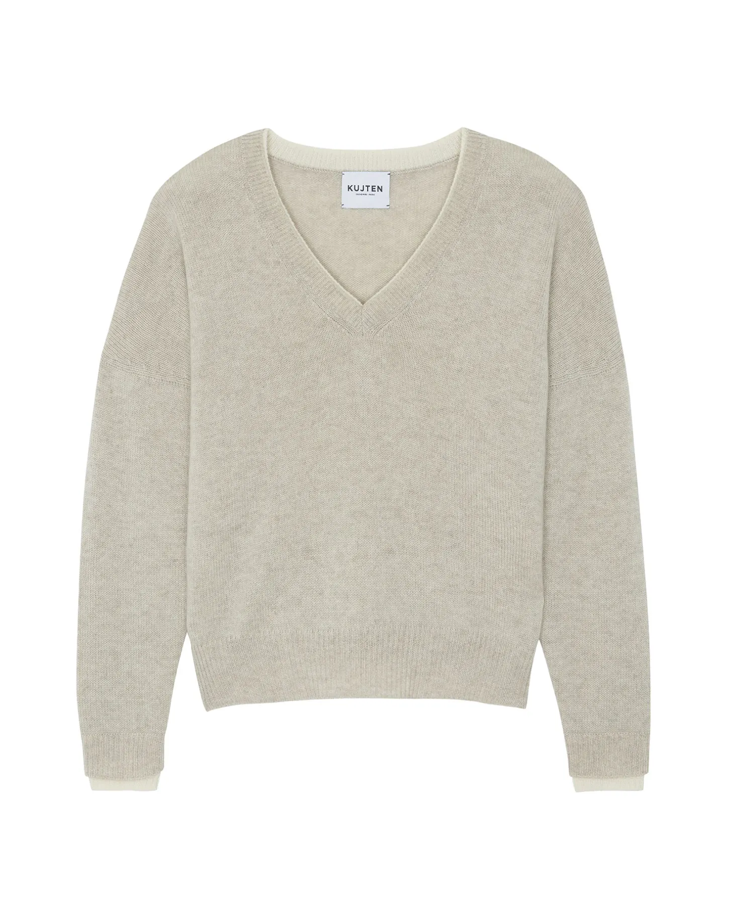 Pull Cachemire Col V Boyfriend Femme