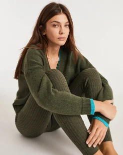Pull Cachemire Col V Boyfriend Femme