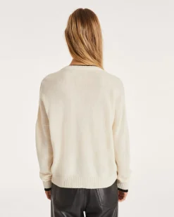 Pull Cachemire Col V Boyfriend Femme