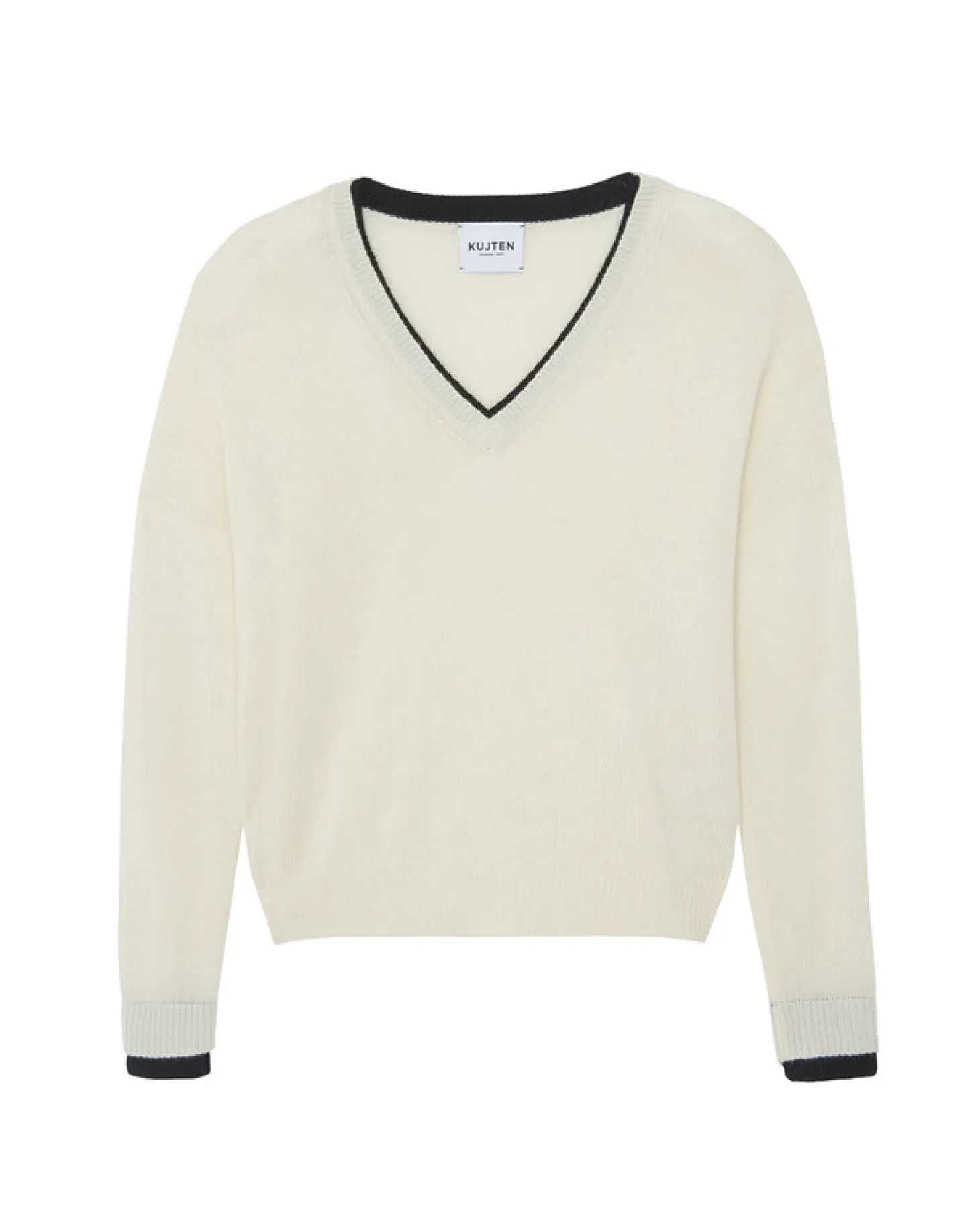 Pull Cachemire Col V Boyfriend Femme
