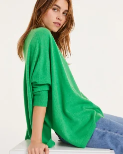Pull Cachemire Col V Femme Oversize