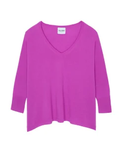 Pull Cachemire Col V Femme Oversize