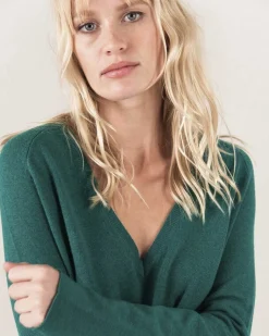 Pull Cachemire Col V Femme Boyfriend