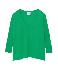 Pull Cachemire Col V Femme Oversize