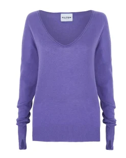 Pull Cachemire Col V Manches Mitaines
