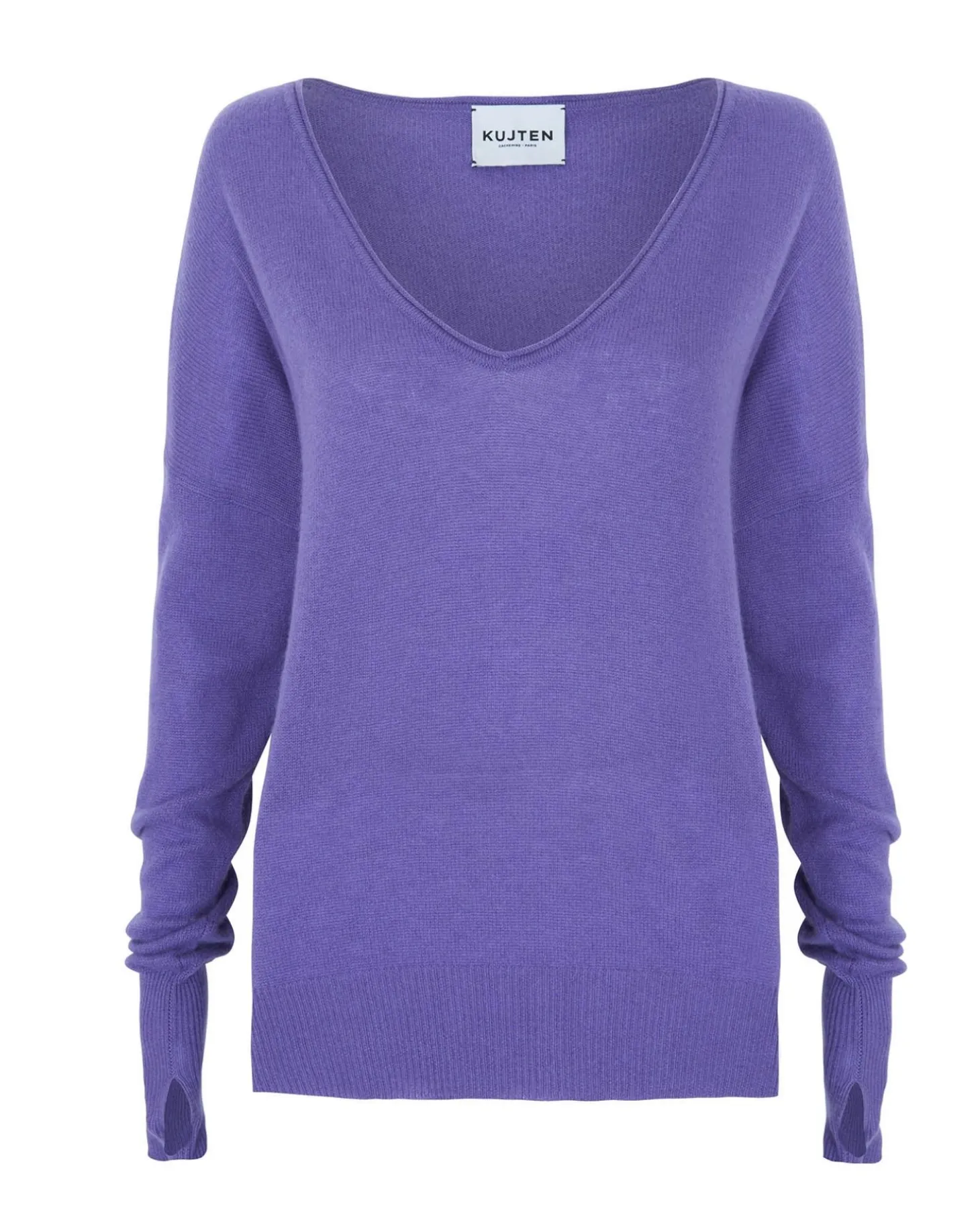 Pull Cachemire Col V Manches Mitaines