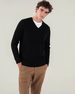 Pull Cachemire Col V Manches Longues