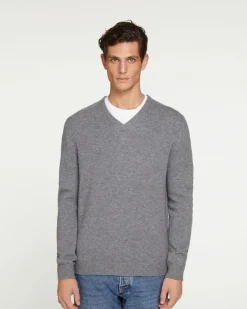 Pull Cachemire Col V Manches Longues