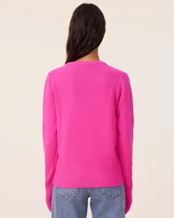 Pull Cachemire Col V Manches Mitaines, 4 Fils
