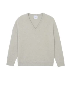 Pull Cachemire Col V Oversize Femme, 4 Fils