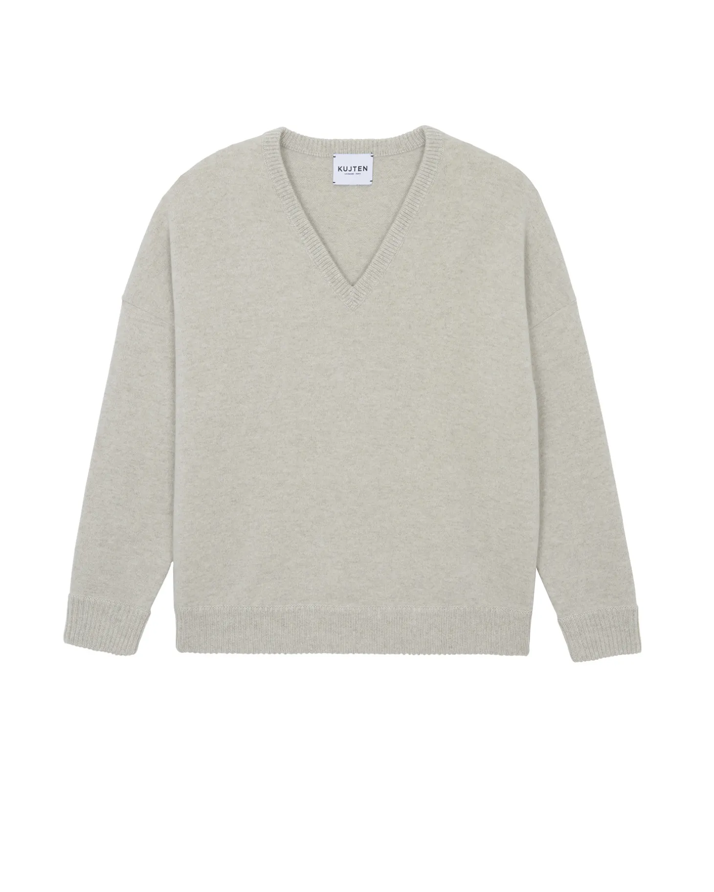 Pull Cachemire Col V Oversize Femme, 4 Fils