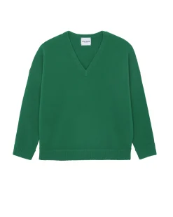 Pull Cachemire Col V Oversize Femme, 4 Fils