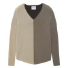 Pull Cachemire Col V Oversize Liquette, 2 Fils