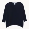 Pull Cachemire Col V Oversize Manche 3/4