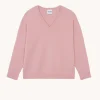Pull Cachemire Col V Oversize Femme, 4 Fils