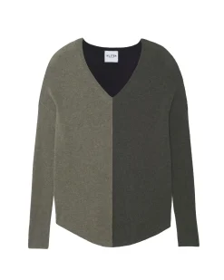 Pull Cachemire Col V Oversize Liquette, 2 Fils