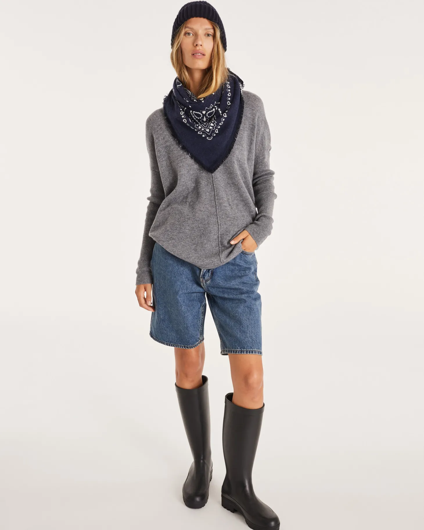 Pull Cachemire Col V Oversize Liquette