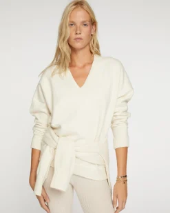 Pull Cachemire Col V Oversize Femme