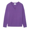 Pull Cachemire Col V Oversize Femme