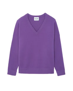 Pull Cachemire Col V Oversize Femme