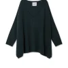 Pull Cachemire Col V Oversize Manche 3/4