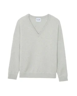 Pull Cachemire Col V Oversize Femme