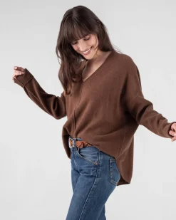 Pull Cachemire Col V Oversize Liquette