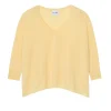 Pull Cachemire Col V Oversize Manche 3/4