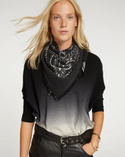 Pull Cachemire Col V Oversize Manches 3/4