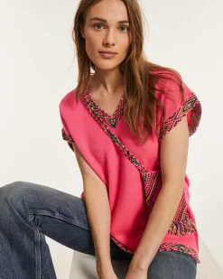 Pull Cachemire Col V Oversize Sans Manches