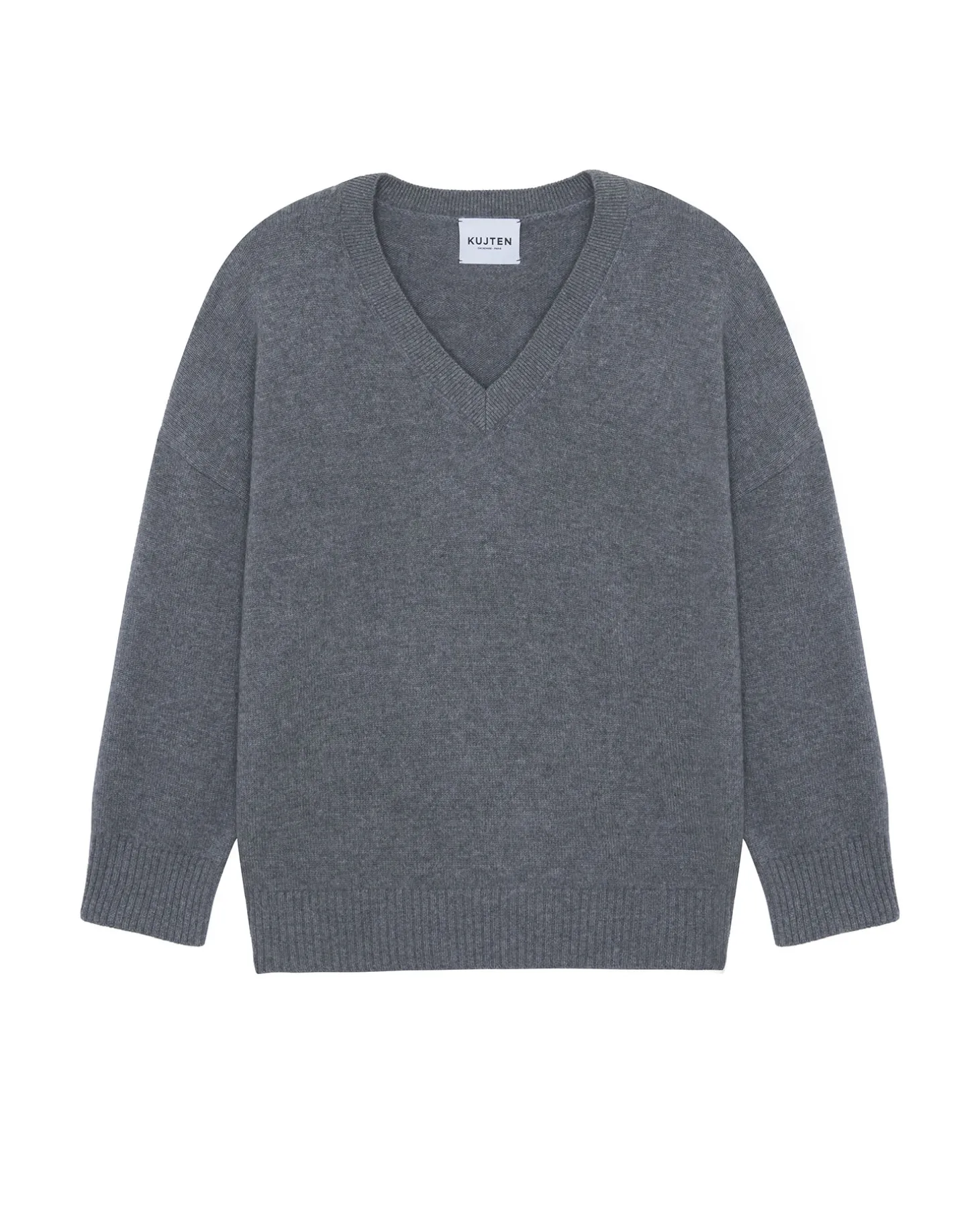 Pull Cachemire Col V Oversize, 4 Fils