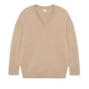 Pull Cachemire Col V Oversize, 4 Fils