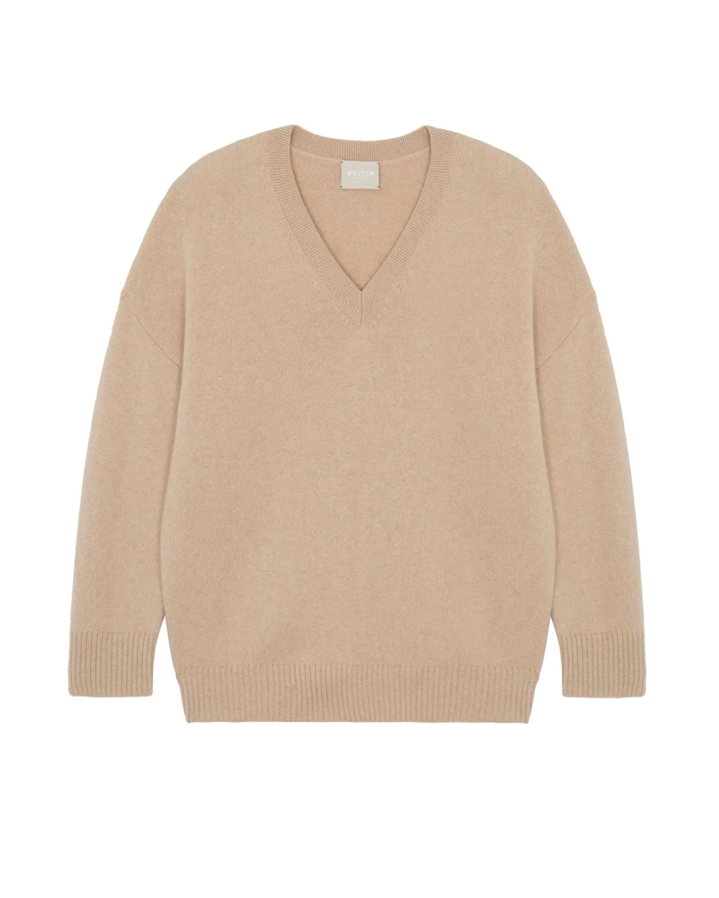 Pull Cachemire Col V Oversize, 4 Fils