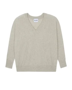 Pull Cachemire Col V Oversize, 2 Fils