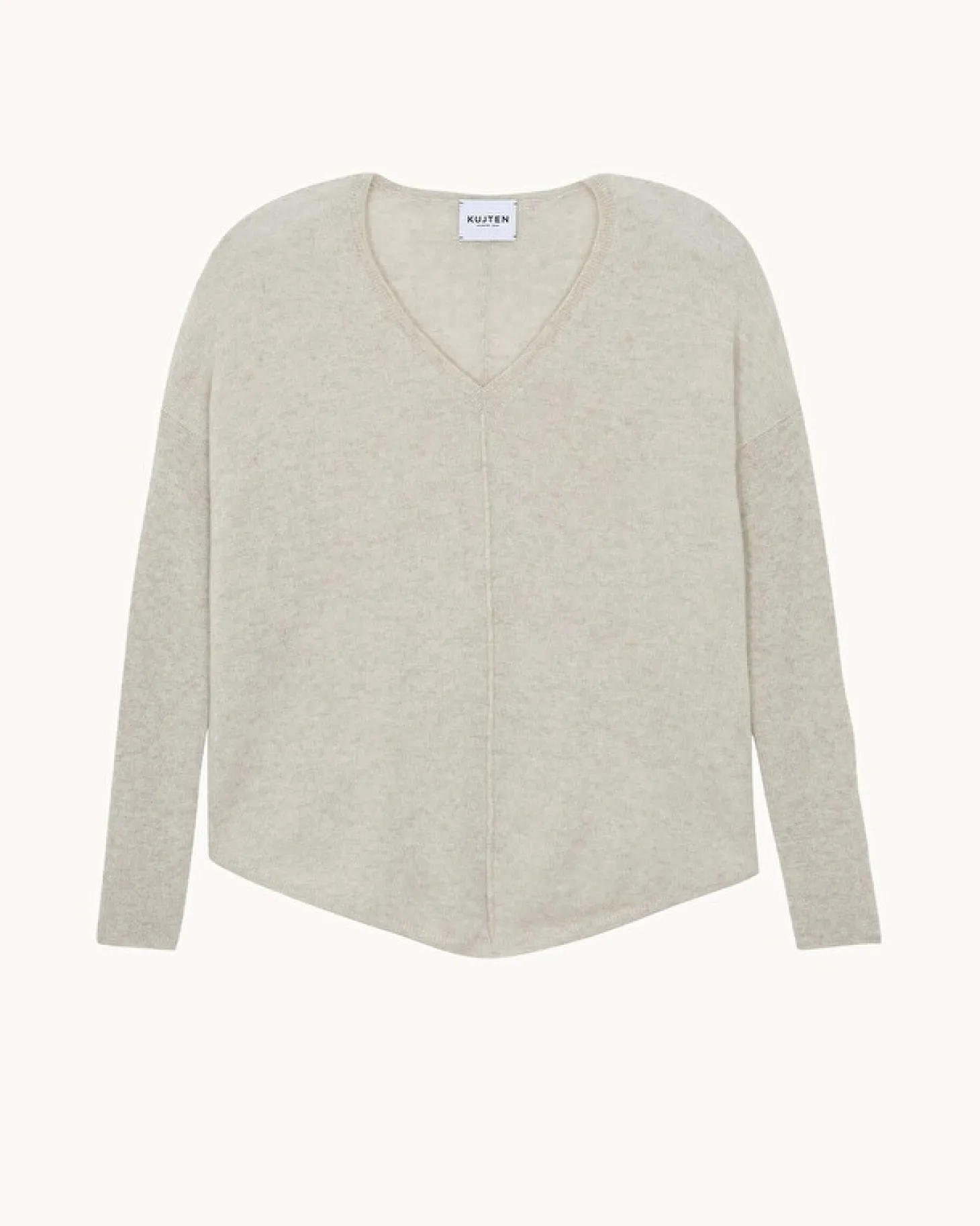 Pull Cachemire Col V Oversize Liquette, 2 Fils