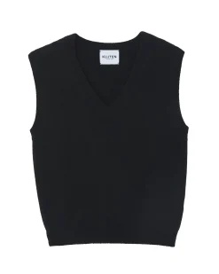 Pull Cachemire Col V Sans Manches Femme