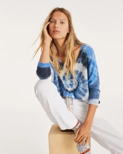 Pull Cachemire Col V Tie & Dye