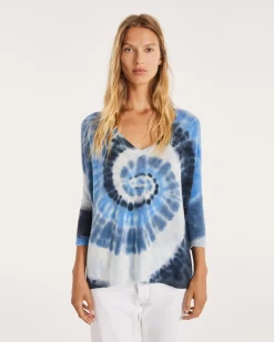 Pull Cachemire Col V Tie & Dye