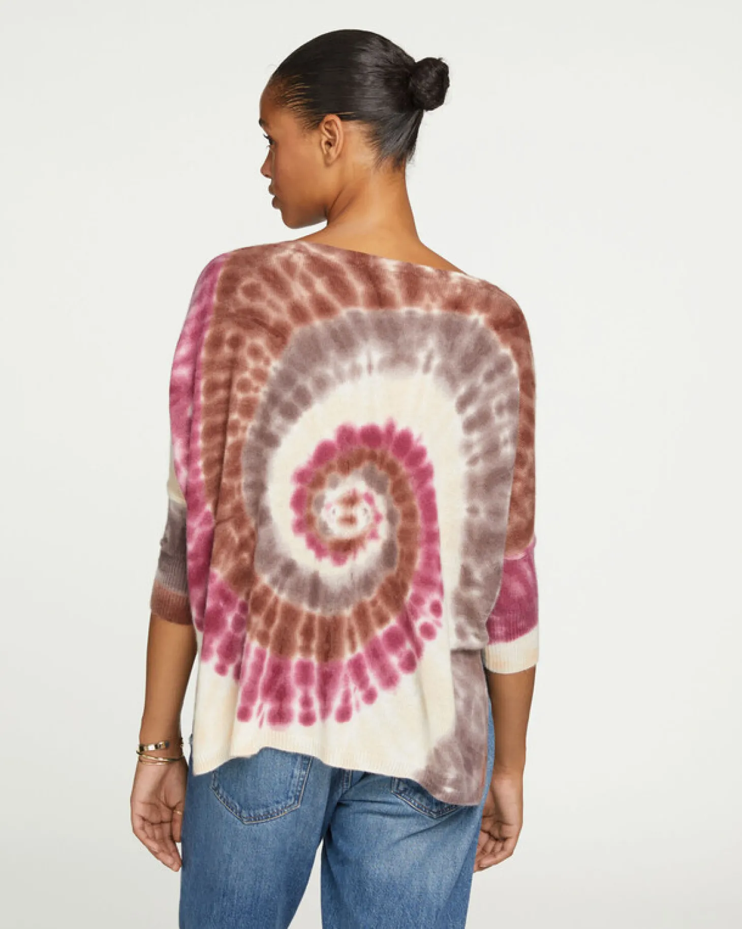Pull Cachemire Col V Tie & Dye