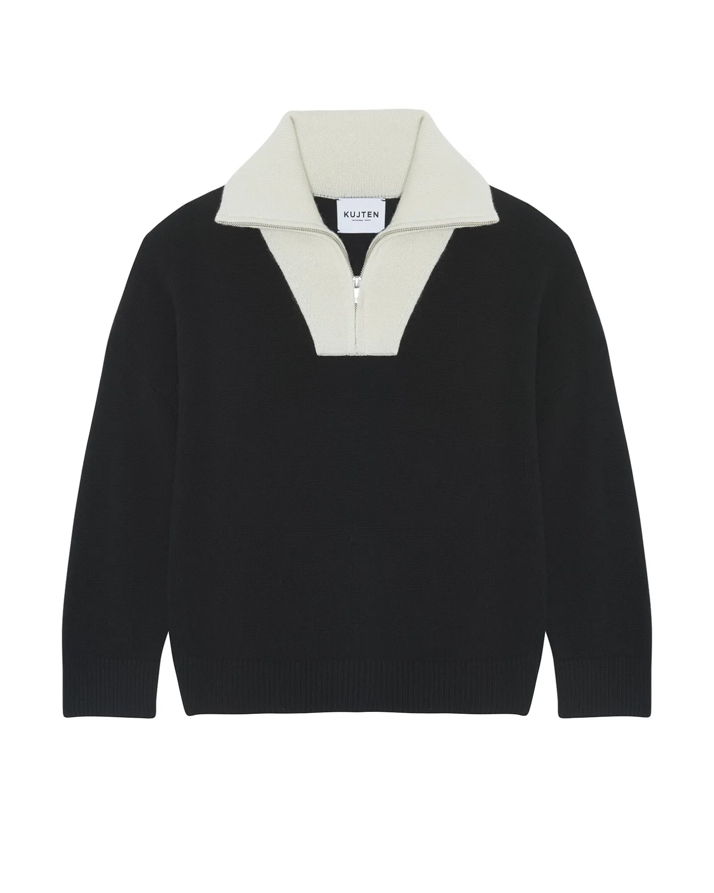 Pull Cachemire Contraste Femme