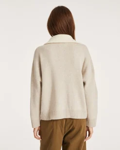 Pull Cachemire Contraste Femme