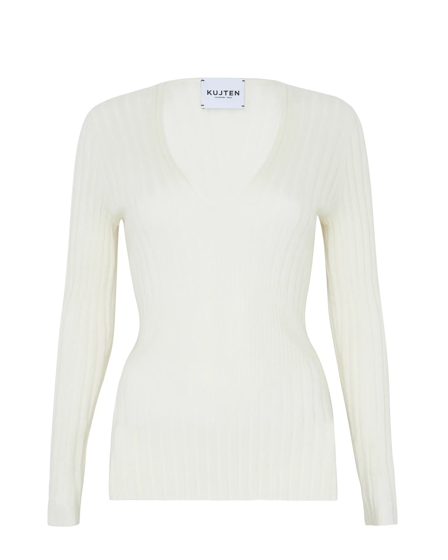 Pull Cachemire Cotele Col V, 2 Fils