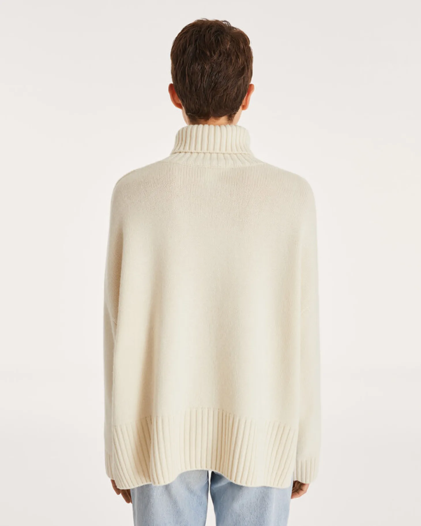 Pull Cachemire Court Femme Col Roule