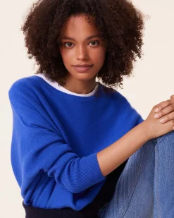 Pull Cachemire Femme Col Rond Oversize, 2 Fils