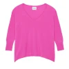 Pull Cachemire Femme Col V Oversize, 2 Fils