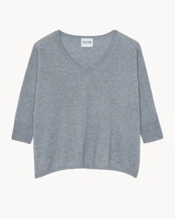 Pull Cachemire Femme Col V Oversize