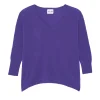 Pull Cachemire Femme Col V Oversize, 2 Fils